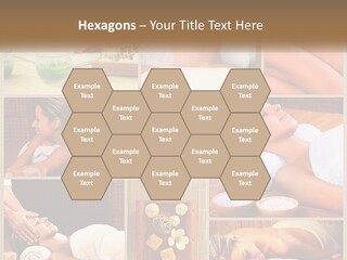 A Collage Of Pictures Of A Woman Getting A Massage PowerPoint Template