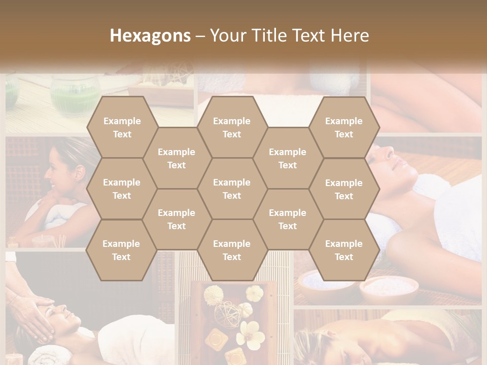 A Collage Of Pictures Of A Woman Getting A Massage PowerPoint Template