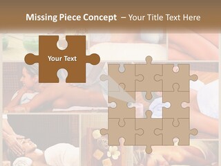 A Collage Of Pictures Of A Woman Getting A Massage PowerPoint Template