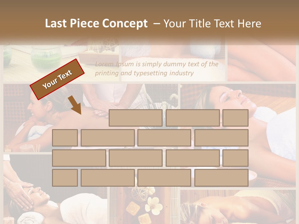 A Collage Of Pictures Of A Woman Getting A Massage PowerPoint Template