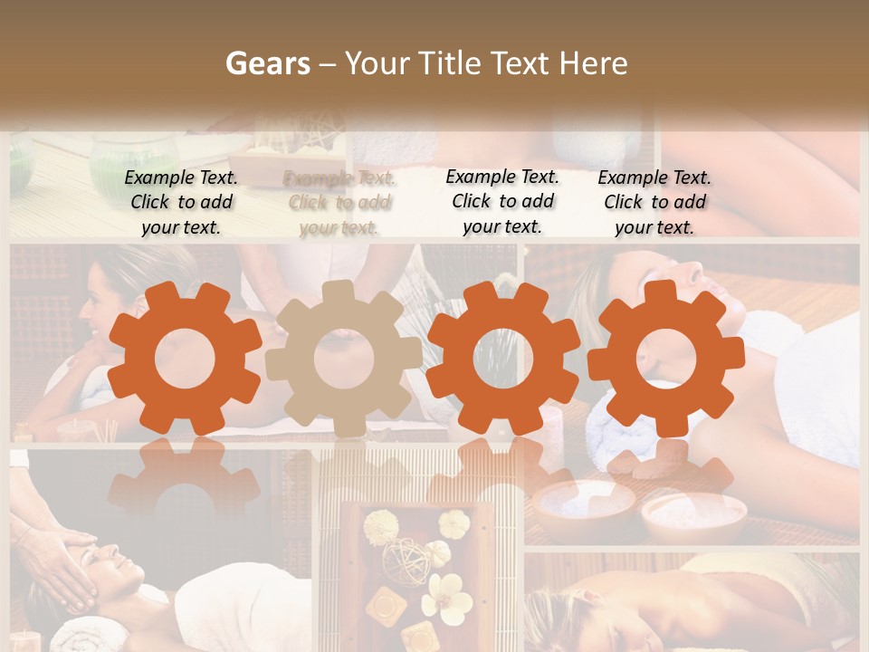 A Collage Of Pictures Of A Woman Getting A Massage PowerPoint Template