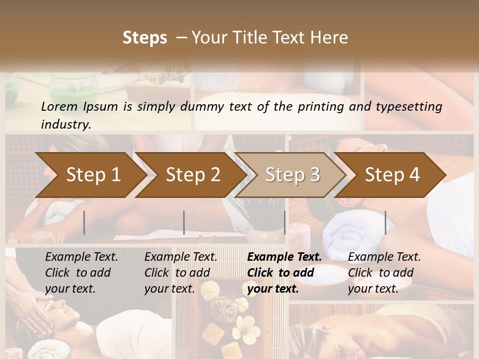 A Collage Of Pictures Of A Woman Getting A Massage PowerPoint Template