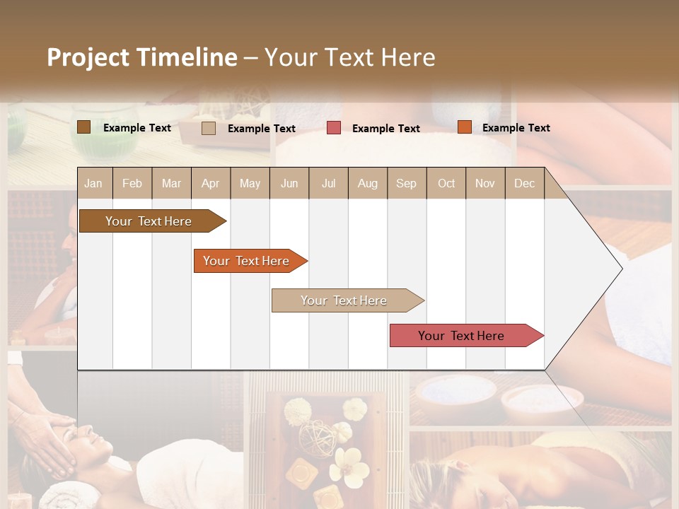 A Collage Of Pictures Of A Woman Getting A Massage PowerPoint Template