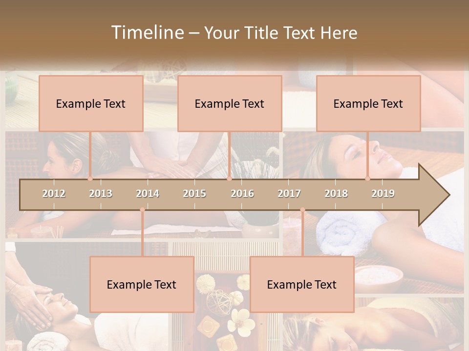 A Collage Of Pictures Of A Woman Getting A Massage PowerPoint Template
