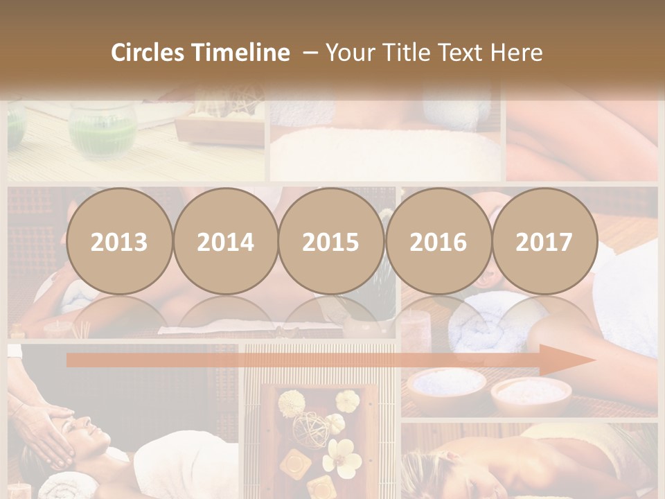 A Collage Of Pictures Of A Woman Getting A Massage PowerPoint Template