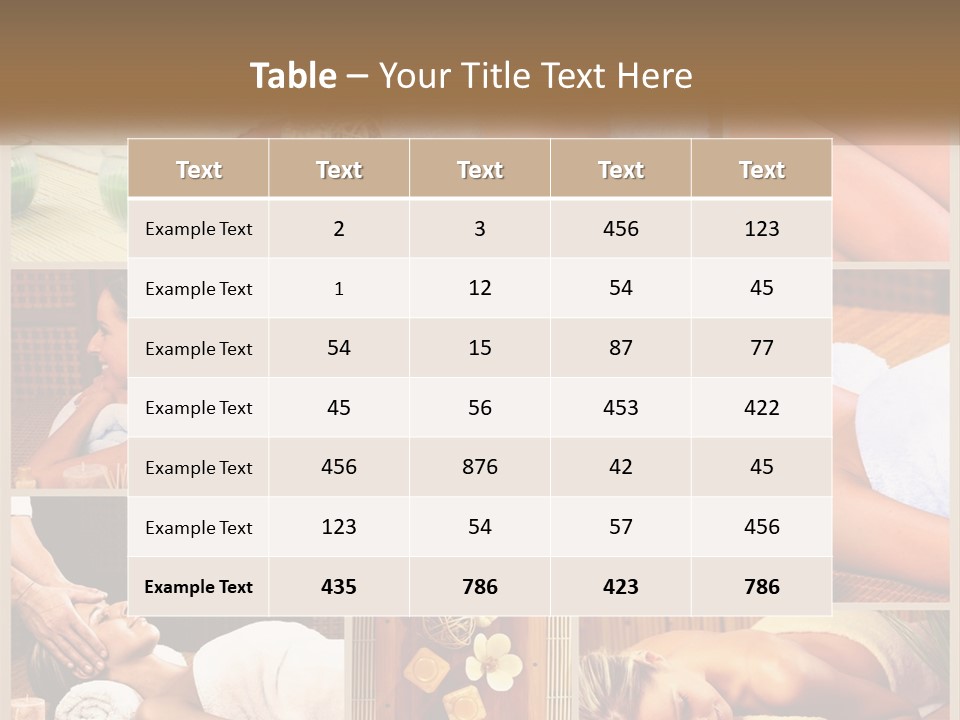 A Collage Of Pictures Of A Woman Getting A Massage PowerPoint Template
