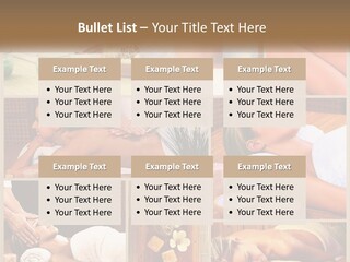 A Collage Of Pictures Of A Woman Getting A Massage PowerPoint Template