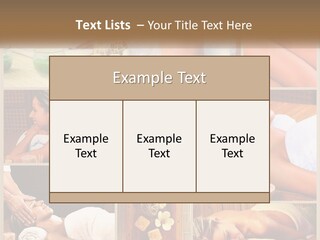 A Collage Of Pictures Of A Woman Getting A Massage PowerPoint Template