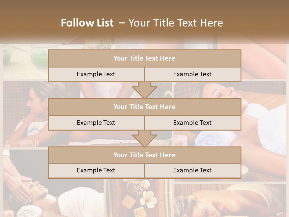 A Collage Of Pictures Of A Woman Getting A Massage PowerPoint Template