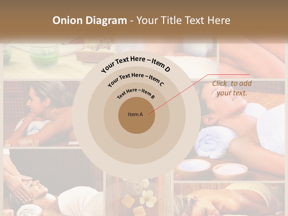 A Collage Of Pictures Of A Woman Getting A Massage PowerPoint Template