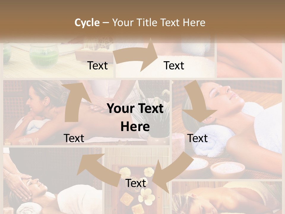A Collage Of Pictures Of A Woman Getting A Massage PowerPoint Template
