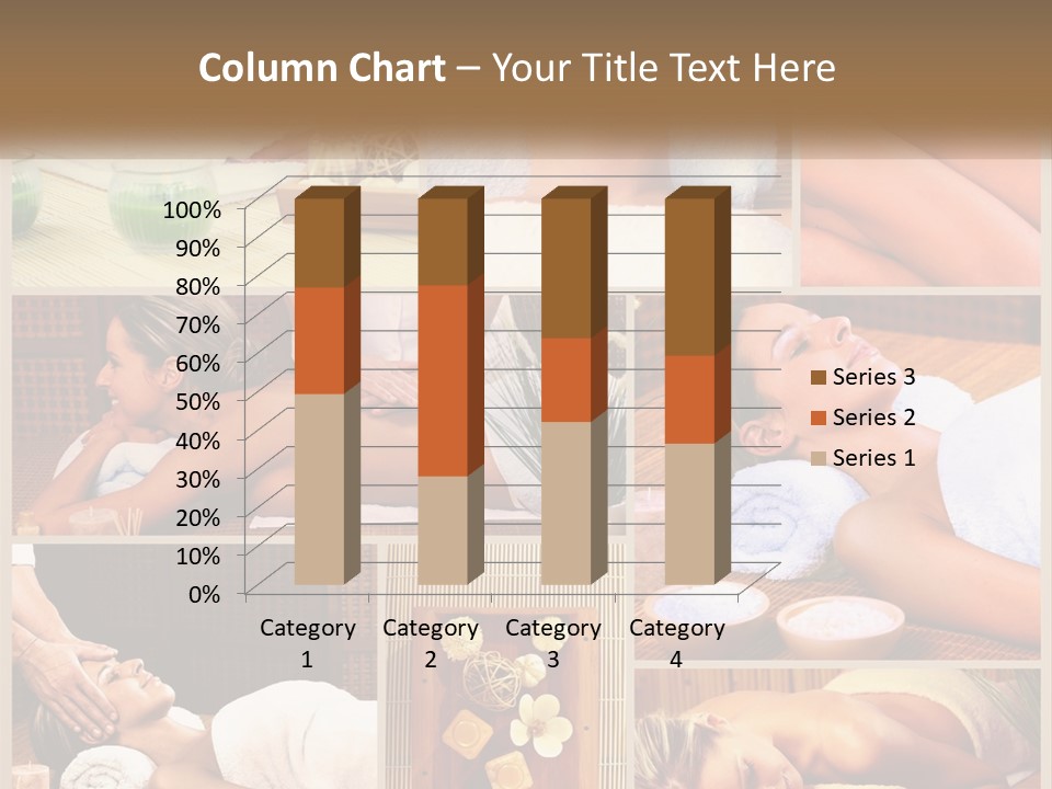 A Collage Of Pictures Of A Woman Getting A Massage PowerPoint Template