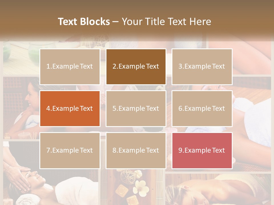 A Collage Of Pictures Of A Woman Getting A Massage PowerPoint Template