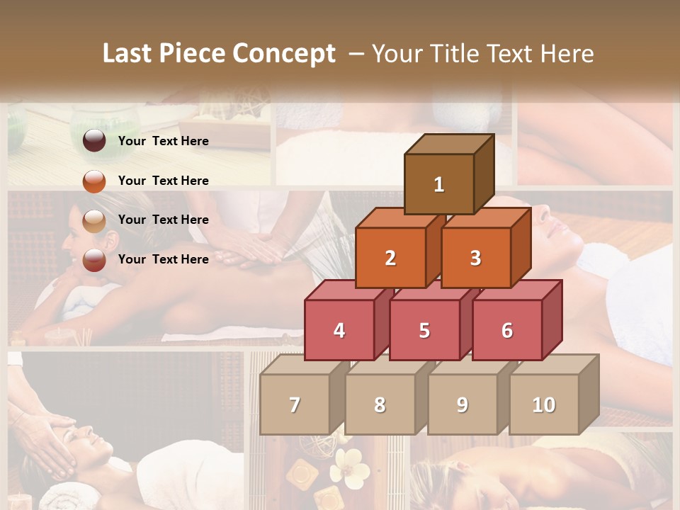 A Collage Of Pictures Of A Woman Getting A Massage PowerPoint Template