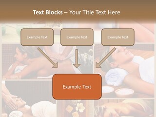 A Collage Of Pictures Of A Woman Getting A Massage PowerPoint Template