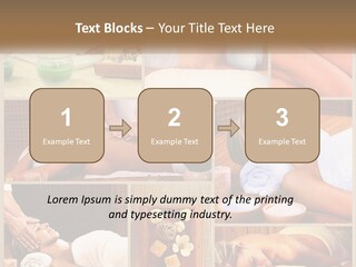 A Collage Of Pictures Of A Woman Getting A Massage PowerPoint Template