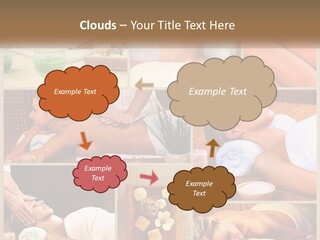 A Collage Of Pictures Of A Woman Getting A Massage PowerPoint Template