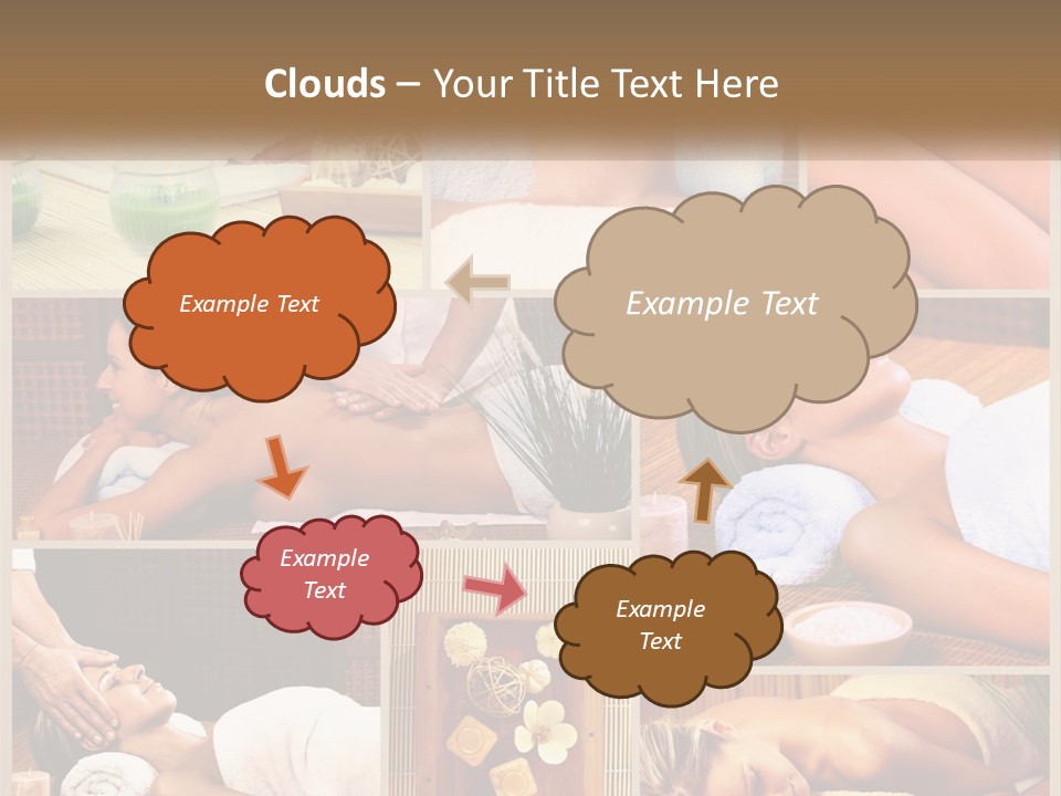 A Collage Of Pictures Of A Woman Getting A Massage PowerPoint Template