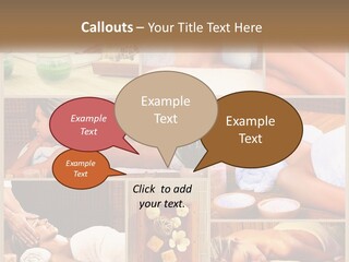 A Collage Of Pictures Of A Woman Getting A Massage PowerPoint Template