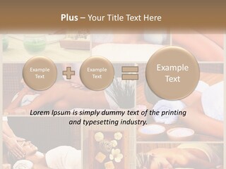 A Collage Of Pictures Of A Woman Getting A Massage PowerPoint Template