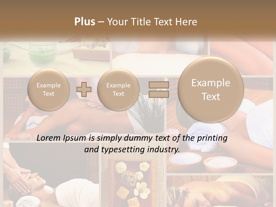A Collage Of Pictures Of A Woman Getting A Massage PowerPoint Template