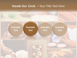 A Collage Of Pictures Of A Woman Getting A Massage PowerPoint Template