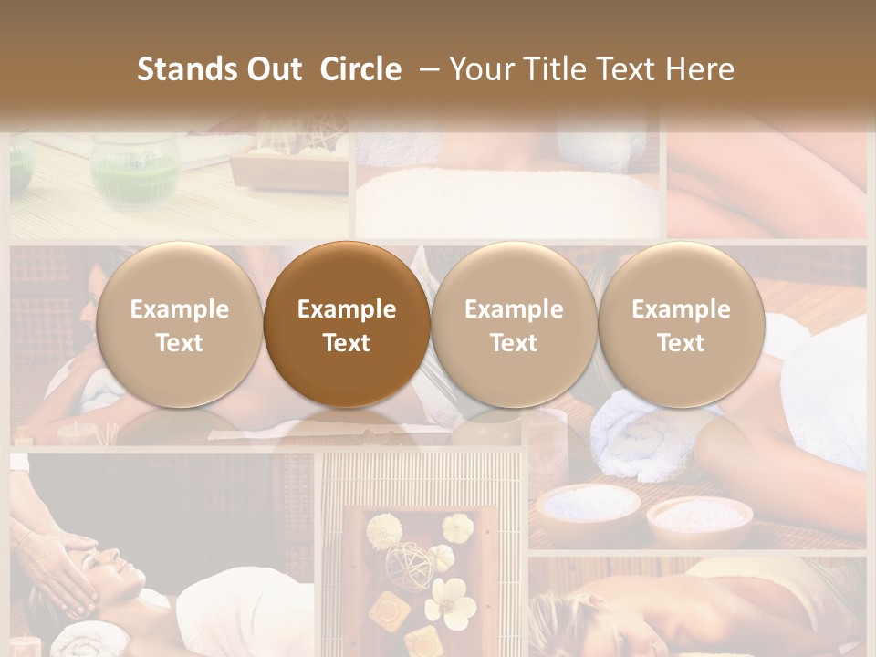 A Collage Of Pictures Of A Woman Getting A Massage PowerPoint Template