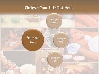 A Collage Of Pictures Of A Woman Getting A Massage PowerPoint Template