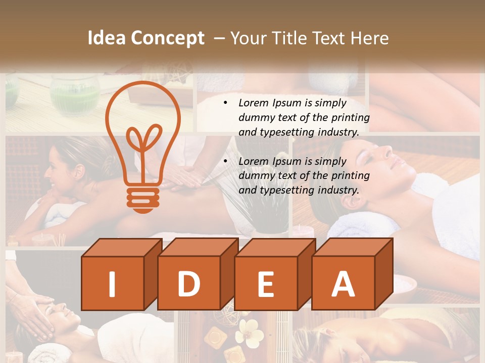 A Collage Of Pictures Of A Woman Getting A Massage PowerPoint Template