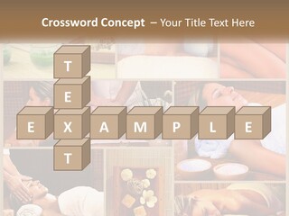 A Collage Of Pictures Of A Woman Getting A Massage PowerPoint Template