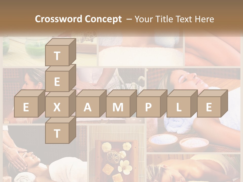 A Collage Of Pictures Of A Woman Getting A Massage PowerPoint Template