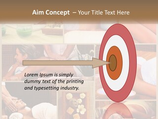 A Collage Of Pictures Of A Woman Getting A Massage PowerPoint Template