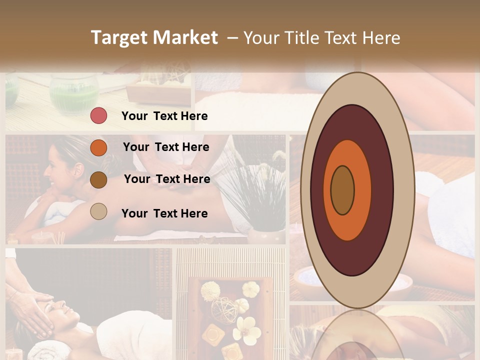 A Collage Of Pictures Of A Woman Getting A Massage PowerPoint Template