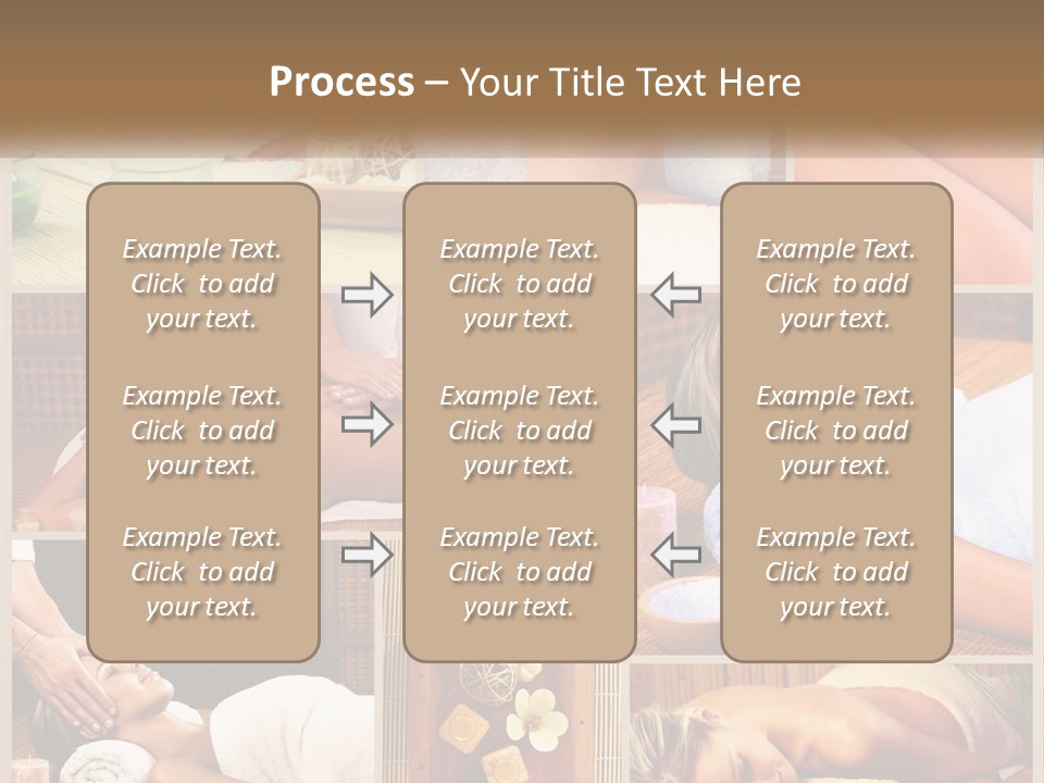 A Collage Of Pictures Of A Woman Getting A Massage PowerPoint Template