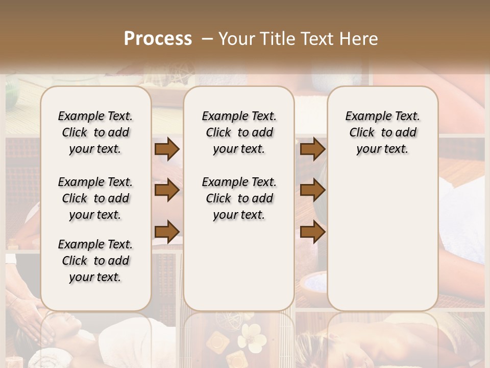 A Collage Of Pictures Of A Woman Getting A Massage PowerPoint Template
