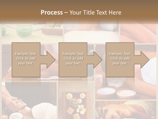 A Collage Of Pictures Of A Woman Getting A Massage PowerPoint Template