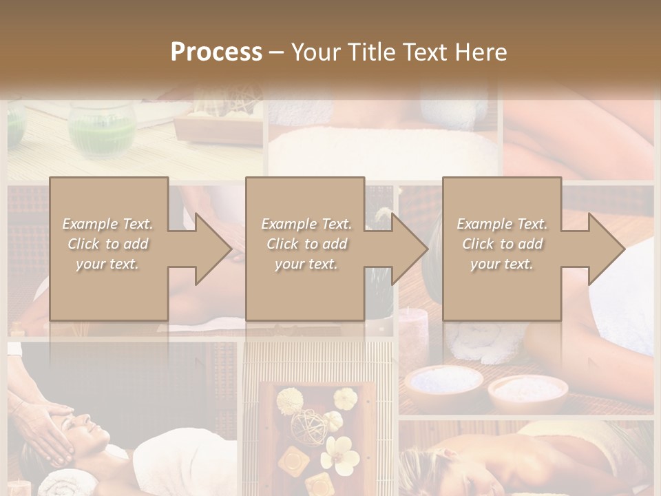 A Collage Of Pictures Of A Woman Getting A Massage PowerPoint Template