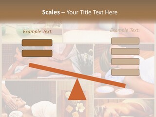 A Collage Of Pictures Of A Woman Getting A Massage PowerPoint Template