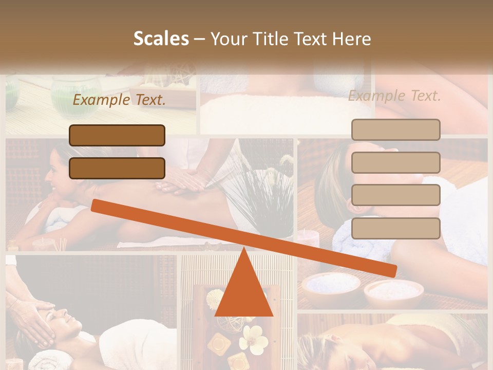 A Collage Of Pictures Of A Woman Getting A Massage PowerPoint Template