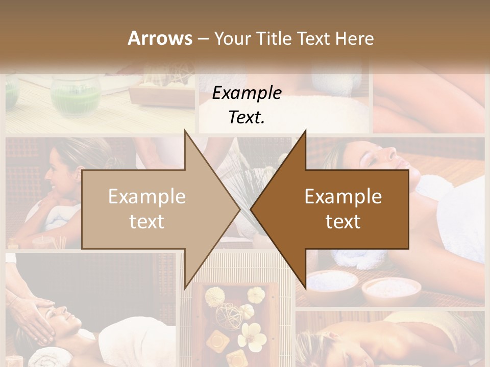 A Collage Of Pictures Of A Woman Getting A Massage PowerPoint Template