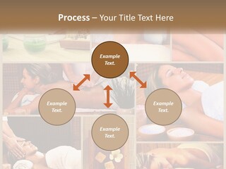 A Collage Of Pictures Of A Woman Getting A Massage PowerPoint Template