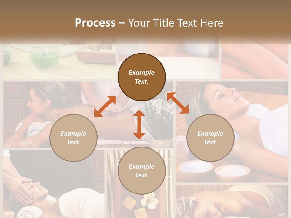 A Collage Of Pictures Of A Woman Getting A Massage PowerPoint Template