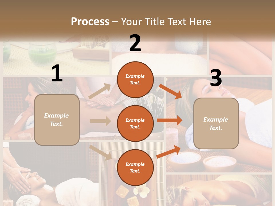 A Collage Of Pictures Of A Woman Getting A Massage PowerPoint Template