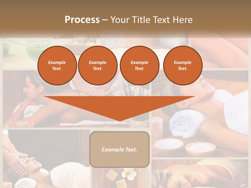 A Collage Of Pictures Of A Woman Getting A Massage PowerPoint Template
