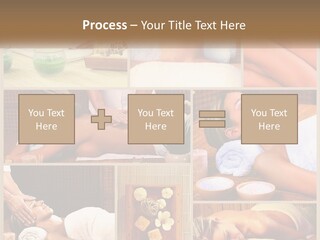 A Collage Of Pictures Of A Woman Getting A Massage PowerPoint Template