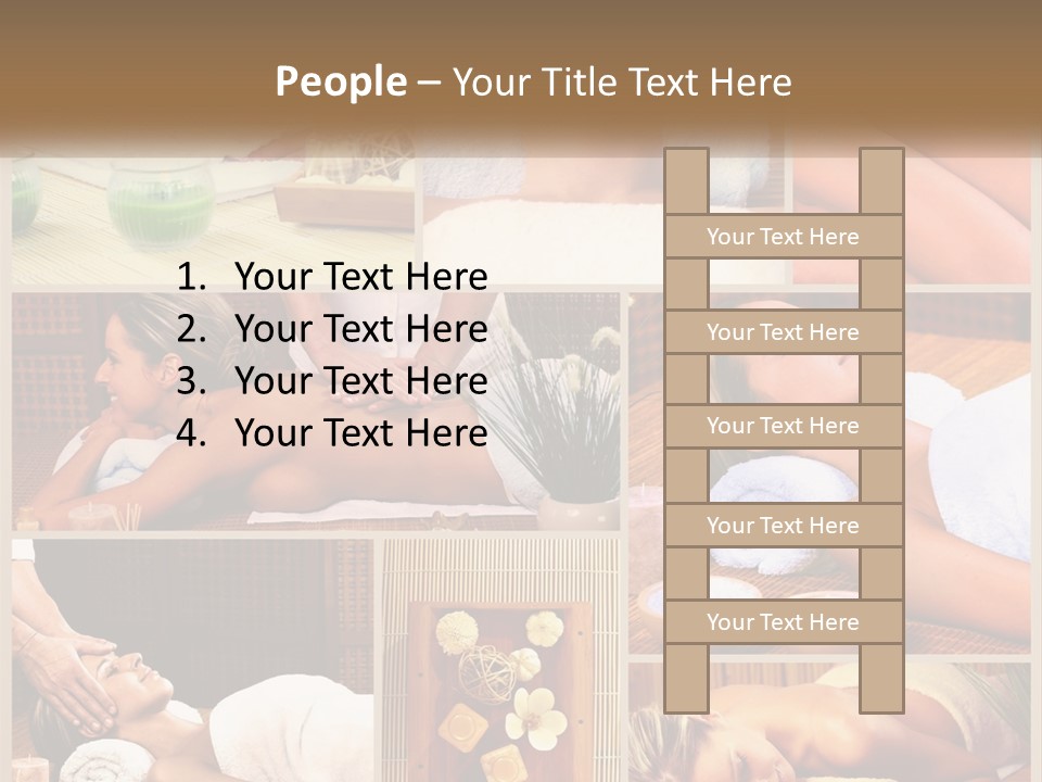 A Collage Of Pictures Of A Woman Getting A Massage PowerPoint Template
