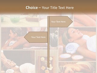 A Collage Of Pictures Of A Woman Getting A Massage PowerPoint Template