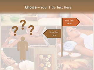 A Collage Of Pictures Of A Woman Getting A Massage PowerPoint Template