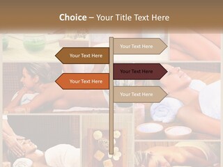 A Collage Of Pictures Of A Woman Getting A Massage PowerPoint Template