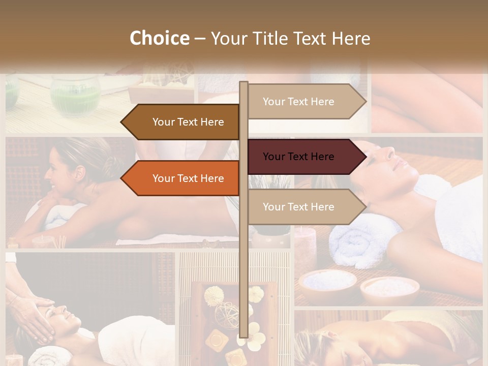 A Collage Of Pictures Of A Woman Getting A Massage PowerPoint Template